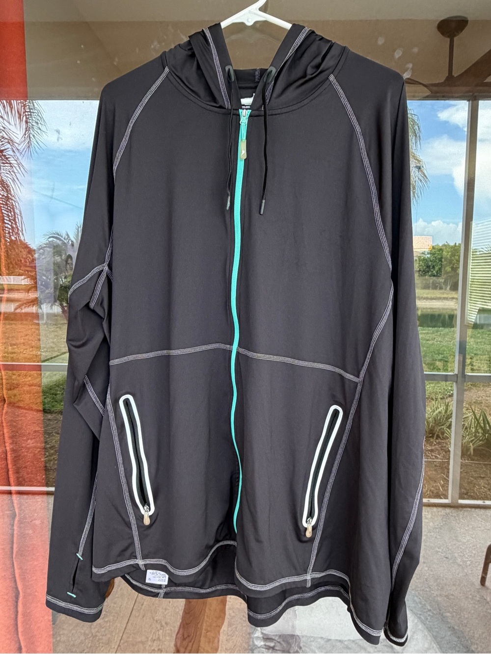 👉🏼LIKE NEW👈🏼 Tommy Bahama Mens Hoodie Full Zip Black Island Active Sz:XXL